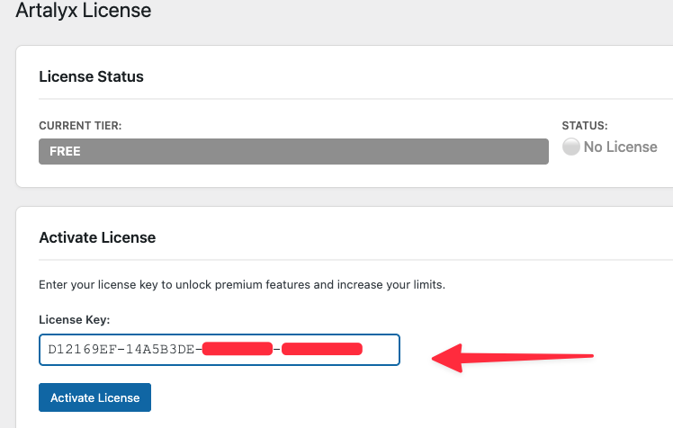 Artalyx License Tiers