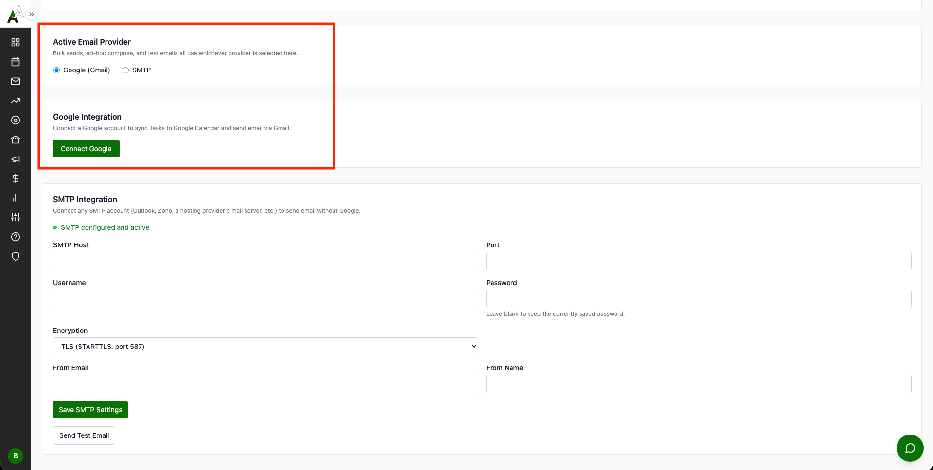 SMTP Configuration